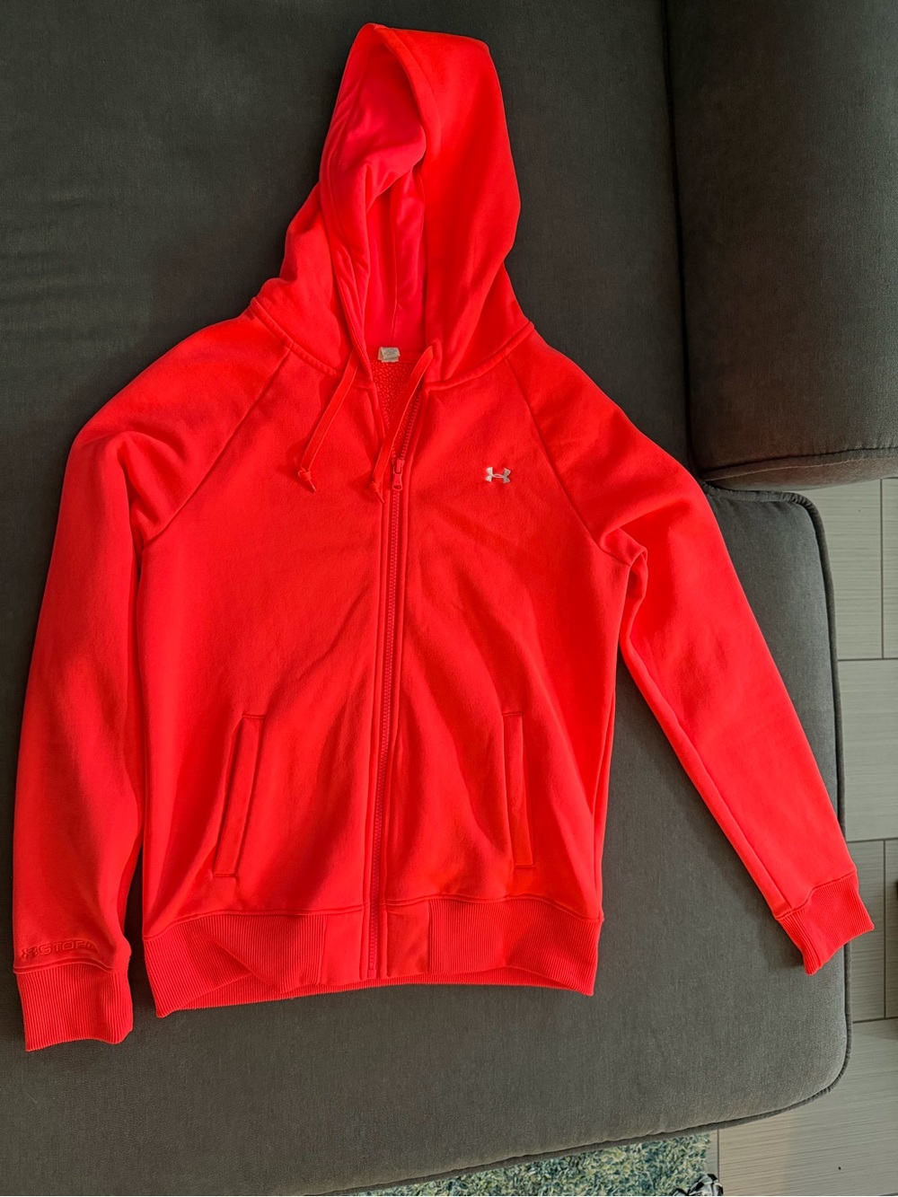 Under Armour Neon Coral Full-Zip Hoodie